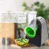 A kitchen appliance for slicing vegetables, with sliced cucumbers in a bowl in the foreground. Anteprima dell’immagine prodotto