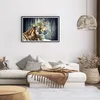 Gerahmtes Poster - Schwarzer Rahmen - Indien stein tiger Produktbild-Vorschau 7