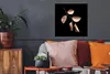 MuchoWow® Poster Rosa - Blatt - Gold 50x50 cm - Produktbild-Vorschau 2