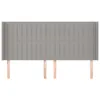 vidaXL Kopfteil mit Ohren Hellgrau 203x16x118/128 cm Stoff Produktbild-Vorschau 3