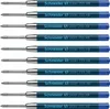 A stack of ten blue ink pen refills, each labeled with the brand and model name. Náhľad obrázku produktu