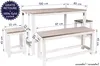 A diagram showing a table and bench set with dimensions. Anteprima dell’immagine prodotto