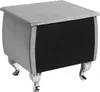 Eleganter Nachttisch EXTRAVAGANCIA 47cm silbergrau Samt Produktbild-Vorschau 11