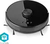 A black robot vacuum cleaner is shown from a slightly elevated angle on a white background. A SmartLife logo is in the bottom left corner. Produktbild-Vorschau