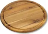 A round wooden cutting board with a groove around the edge, presented on a white background. Náhled obrázku produktu