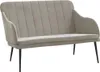 vidaXL Lavica Light Grey 110x76x80 cm Velvet Náhľad obrázku produktu 1