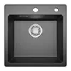 Granitspüle 45x45 cm Schwarz, Küchenspüle Einbauspüle mit Produktbild-Vorschau 1