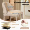 Lot de 2 tabourets de bar Duhome en bouclé et métal, avec Voir les images du produit 5
