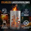 Feuertonne - Lagerfeuertonne - Feuerkorb mit Leuchtturm Produktbild-Vorschau 3
