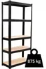 Kovový regál P9040, 180x90x40, nosnost 875 kg, černý Náhled obrázku produktu 11