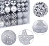 Weihnachtskugeln 116er Set Christbaumkugeln Silber Produktbild-Vorschau 3