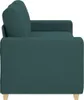 Side view of a teal loveseat sofa. Podgląd zdjęcia produktu