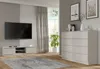 A modern living room with a TV, media console, dresser, and rug. Anteprima dell’immagine prodotto