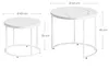 Tavolino rotondo 2 pezzi marmo bianco gambe 53/43 cm set da Anteprima dell’immagine prodotto 8