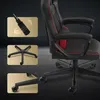 Close-up of a gaming chair with inset images highlighting its features. Voir les images du produit