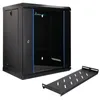 Extralink 19" 12U 530x400 nástenný rackový rozvádzač čierny Náhľad obrázku produktu 1