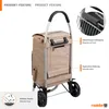 Meister Einkaufstrolley Beige, 54 + 5 L Klappbarer Produktbild-Vorschau 6