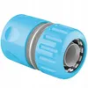 A close-up studio shot of a blue hose connector against a white background. Voir les images du produit