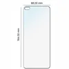 A diagram showing the dimensions of a phone screen protector. Produktbild-Vorschau