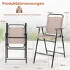 COSTWAY 2er Set Terrassenstühle klappbar, Barhocker mit Produktbild-Vorschau 7