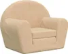 vidaXL Schlafsofa für Kinder Creme Weicher Plüsch Produktbild-Vorschau 1