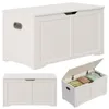 Grande Armoire En Bois Pour Rangement Blanche Boîte Pour Voir les images du produit 1