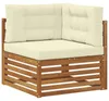 vidaXL Outdoor-Sofagarnitur 9 pcs Natur und Creme Produktbild-Vorschau 4