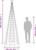 vidaXL Albero di Natale a LED con punte a terra 570 LED Anteprima dell’immagine prodotto 7