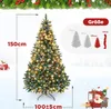 Yorbay Künstlicher Weihnachtsbaum 150CM mit Beleuchtung und Produktbild-Vorschau 2