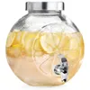 Glasbehälter mit Zapfhahn für Getränke, Limonade, Zitrone, Produktbild-Vorschau 3