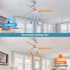 AIORBER Deckenventilator, 52“, 22W LED-Beleuchtung mit Produktbild-Vorschau 7