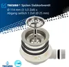tecuro Spülen-Siebkorbventil Ø 114 mm (3 1/2 Zoll) x Abgang Produktbild-Vorschau 2