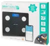 The image shows the packaging of a Silvergear Smart Scale, with the scale and a smartphone displaying the app prominently featured. Produktbild-Vorschau