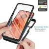 Hands assembling a phone case around a smartphone. Produktbild-Vorschau