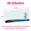 itenga 40x Buchetiketten Meerjungfrau 9x4,5cm Produktbild-Vorschau 2