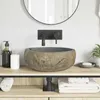 vidaXL Flusssteinwaschbecken Hellgrau 45 x 35 x 15 cm Produktbild-Vorschau 3
