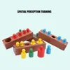 Jeu de blocs cylindriques en bois, jouets sensoriels Voir les images du produit 5