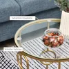 HOMCOM Tables gigognes Lot de 2 Tables Basses Rondes Design Voir les images du produit 11