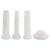 Three white sausage stuffing tubes of varying sizes and one white funnel-shaped attachment are arranged on a white background. Náhled obrázku produktu