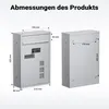 Skrzynka na listy Wiltec w kolorze srebrnym 215x320x90mm Podgląd zdjęcia produktu 10