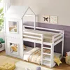 Merax Lit superposé 90x200 cm avec escalier et protection Voir les images du produit 7