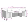6-tlg. Garten-Sofagarnitur mit Kissen Grau Poly Rattan Produktbild-Vorschau 7
