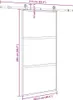 vidaXL Schiebetür mit Beschlag Schwarz 102,5x205 cm Produktbild-Vorschau 8