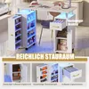 Manikürtisch mit Absaugung und LED-Beleuchtung, mobiler Produktbild-Vorschau 4