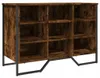 vidaXL Portascarpe in rovere affumicato 90x38x61,5 cm Anteprima dell’immagine prodotto 1