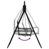 vidaXL Huśtawka Hollywood 124 cm stal czarna Podgląd zdjęcia produktu 7