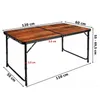Klapptisch 4 Stühlen Set Faltbar 120x60 cm Tragegriff Produktbild-Vorschau 2