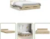 The Living Store Bettgestell mit Schubladen Sonoma-Eiche Produktbild-Vorschau 1