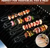 set di 8 spiedini doppi da barbecue bremermann, in acciaio Anteprima dell’immagine prodotto 4