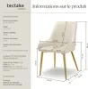 Chaise rembourrée Avane, aspect velours, capacité de charge Voir les images du produit 6